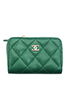 Chanel Coin Purse, £275, Accessories, Green, Caviar Leather, Front view